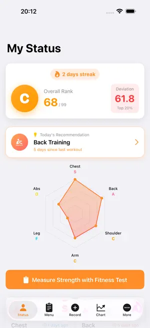 MuscleRank screenshot 1