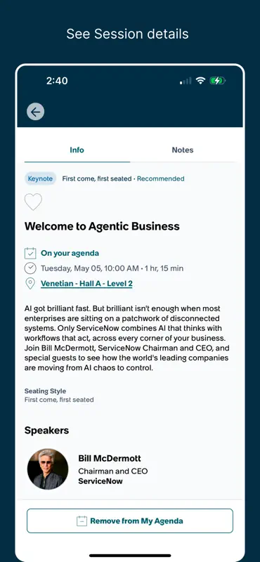 ServiceNow Events screenshot 2 of 3