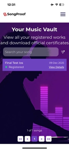SongProof Screenshot 8 of 10