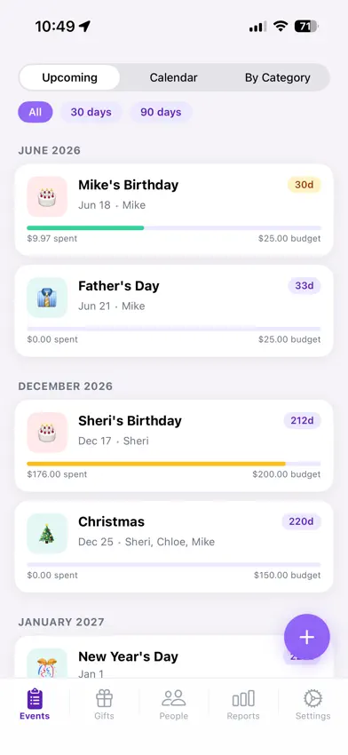 Gift Budgeter screenshot 3