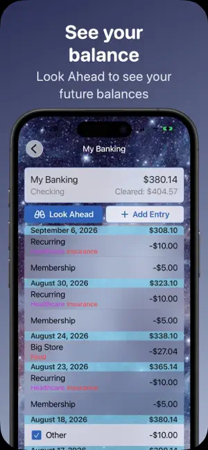 Horizon Checkbook screenshot 1