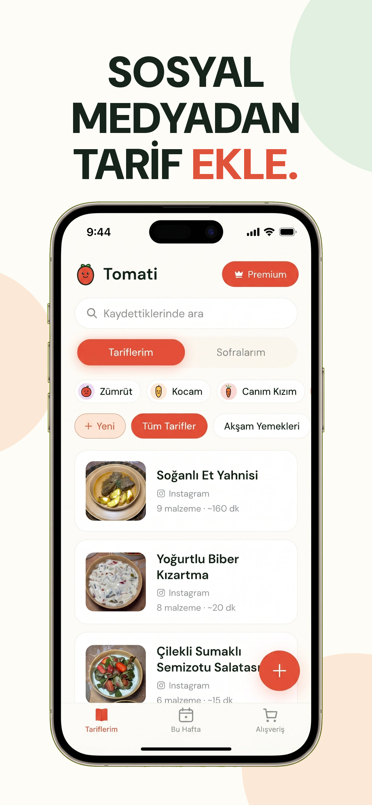 Tomati: Tariflerini Kaydet screenshot 2