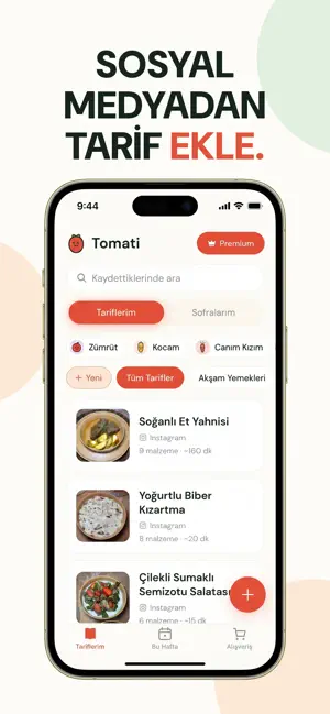 Tomati: Tariflerini Kaydet iPhone screenshot 2
