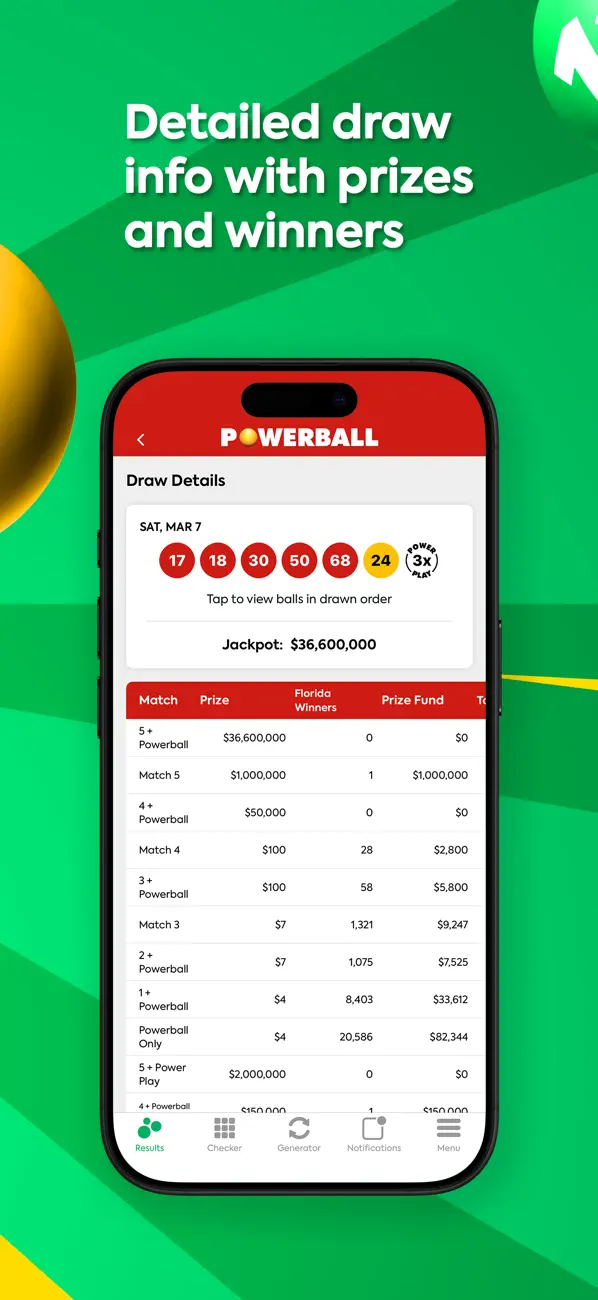 Screenshot #3 pour Florida Lotto Results
