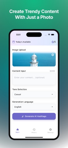 AI Hashtag Generator Pro Screenshot 1 of 5