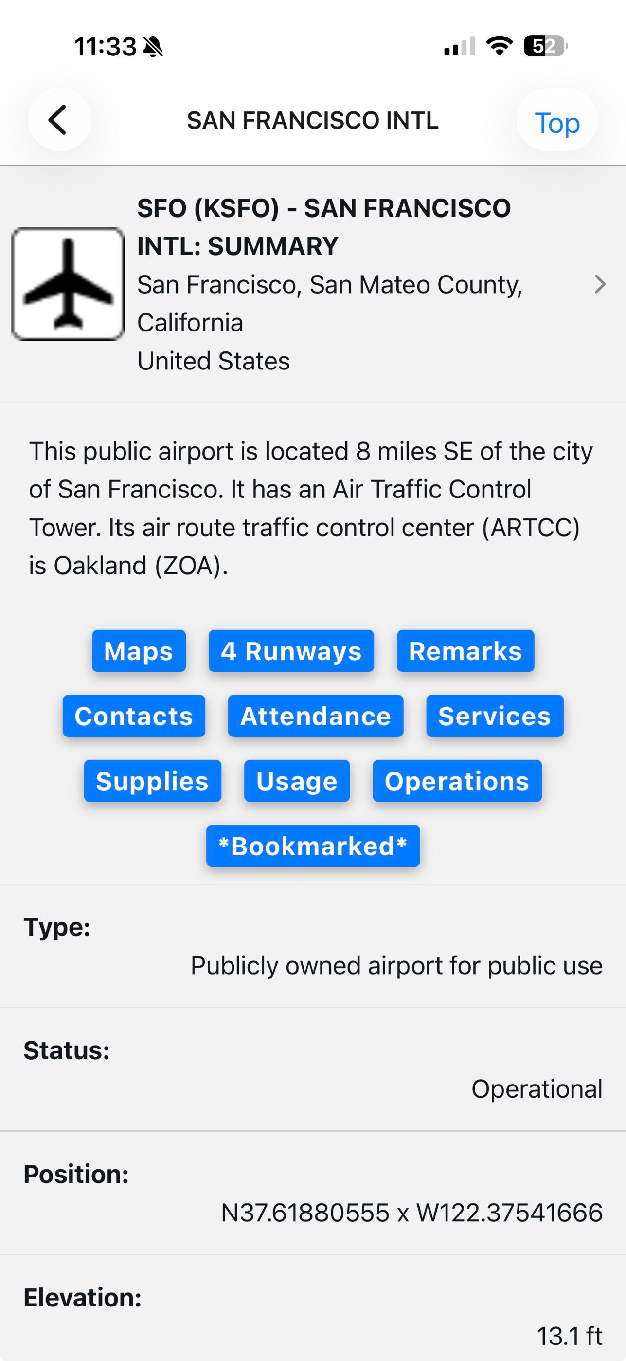 Screenshot 1 of Airports/Facilities Directory