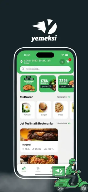 Yemeksi - Yemek & Market screenshot 1