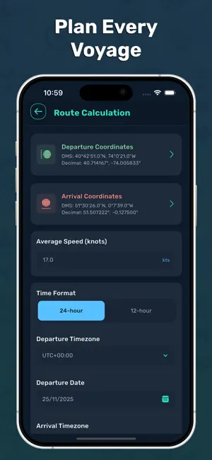 Nautical Calculator. screenshot 2