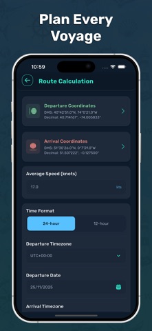 Nautical Calculator. Screenshot 2 of 5