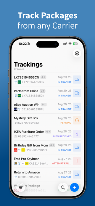 Parcel Plus – Package Tracker Screenshot 2 of 8