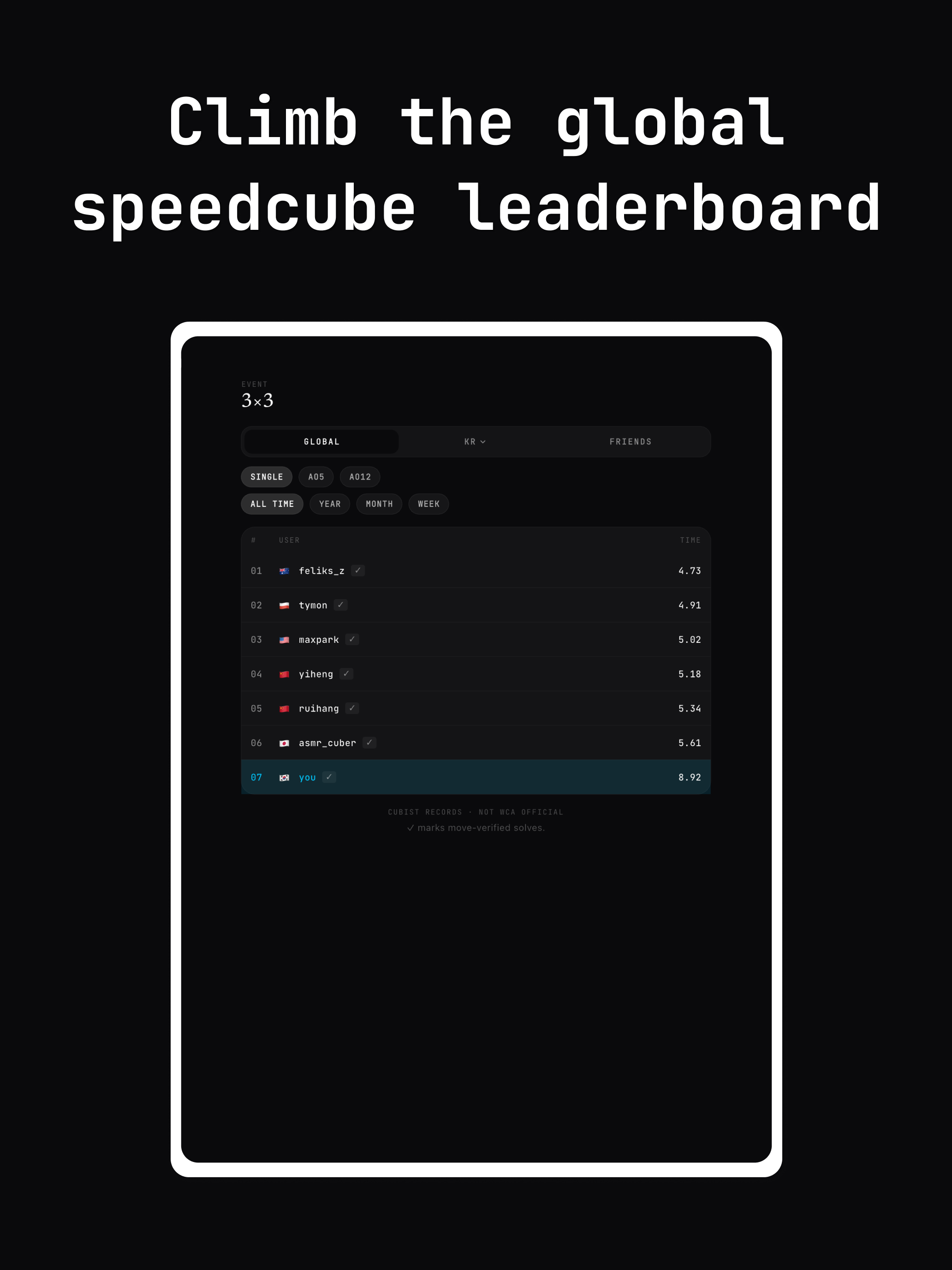 Cubist: 3x3 Cube Timer & Learn screenshot 12