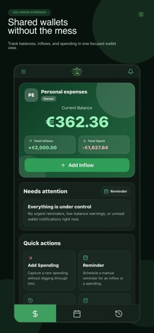 HolyGrow Expenses screenshot