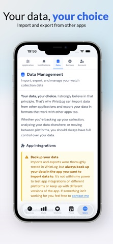 WristLog screenshot