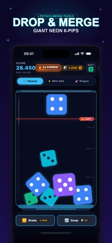 PipDrop: Dice Physics Merge screenshot 1