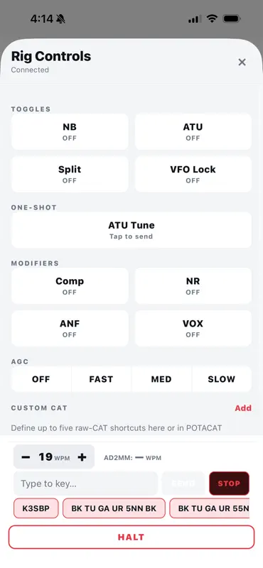 ECHOCAT - Ham Radio Remote screenshot 4 of 6