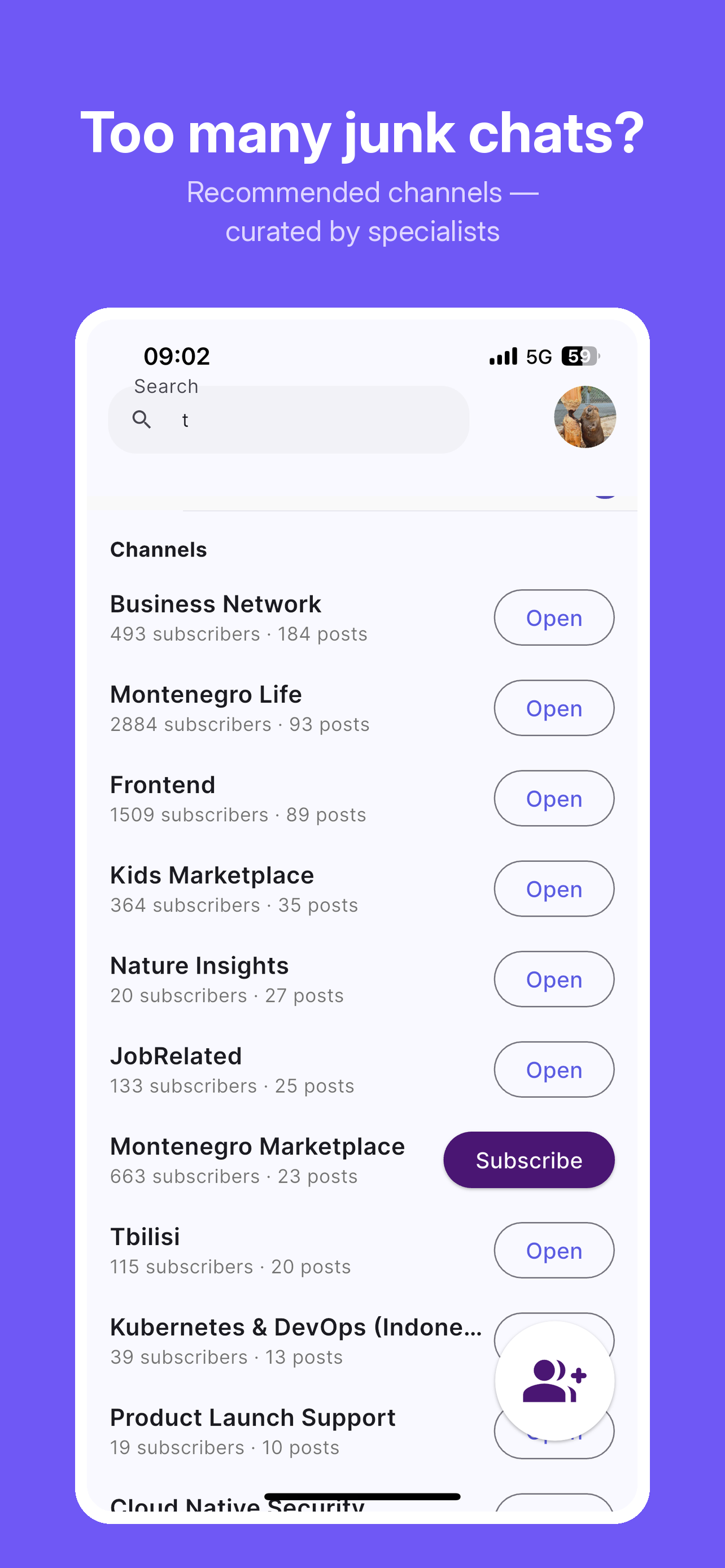 Conoted: Search for Telegram screenshot 5