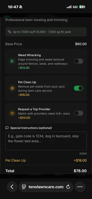 TeNo Lawn Care screenshot 3