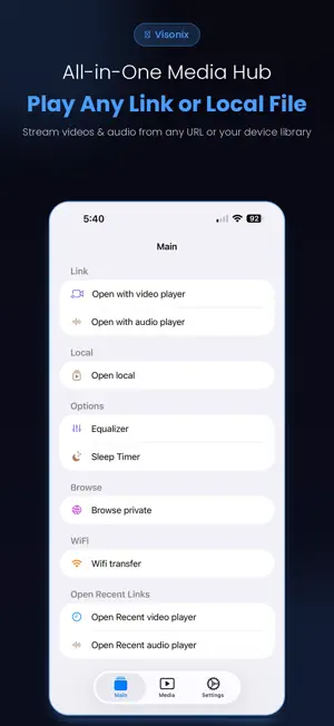 Visonix - Video & Music Player screenshot 2