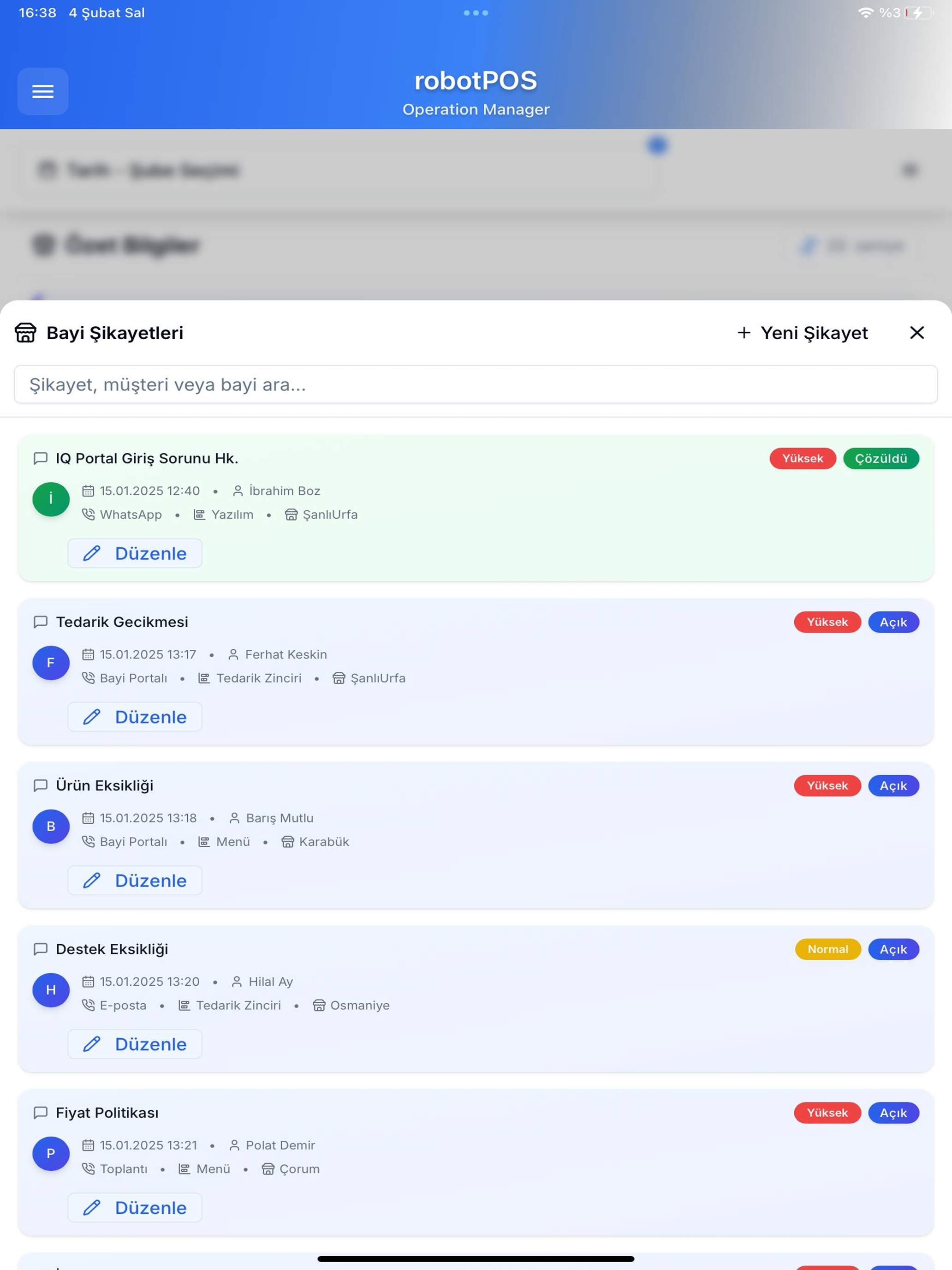 Robotpos Operation Manager