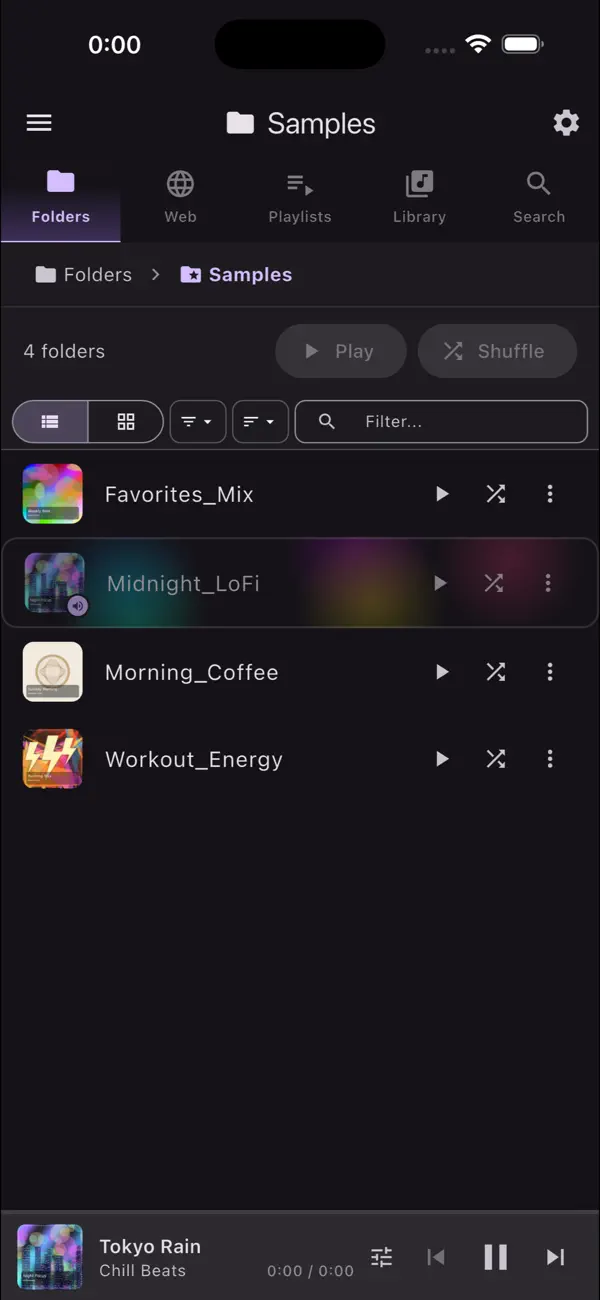 Screenshot #1 pour QuickPlayer - Music & Video