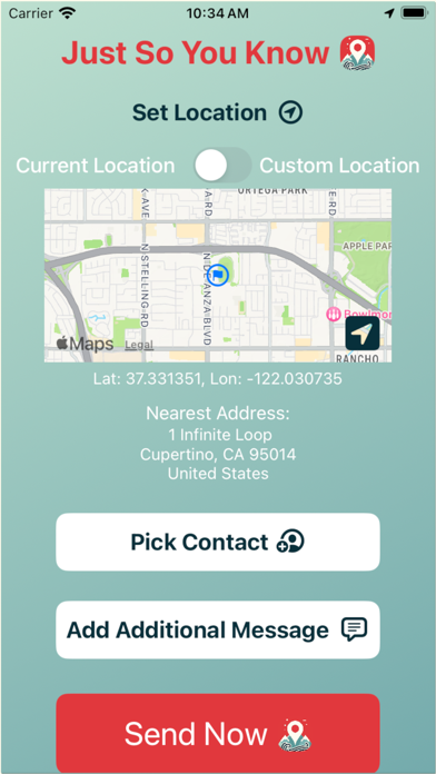 Screenshot 1 of Just So You Know App