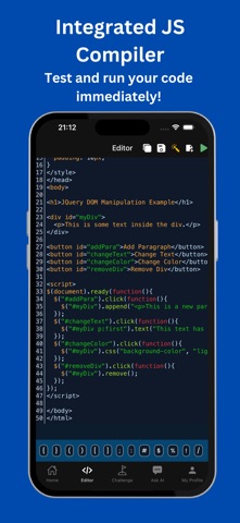 Learn jQuery: Code & Build iPhone screenshot
