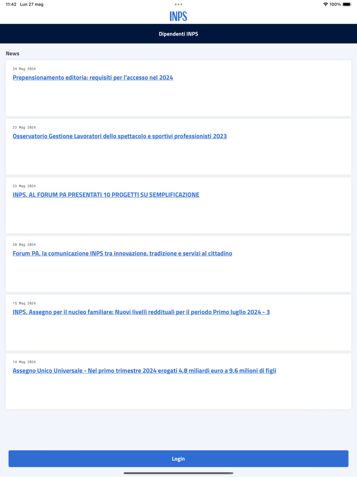 #1. Dipendenti INPS Tablet (iOS) 由: Istituto Nazionale Previdenza Sociale