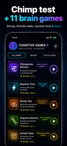 Dual N-Back: Stroop & Schulte Screenshot 3 of 7