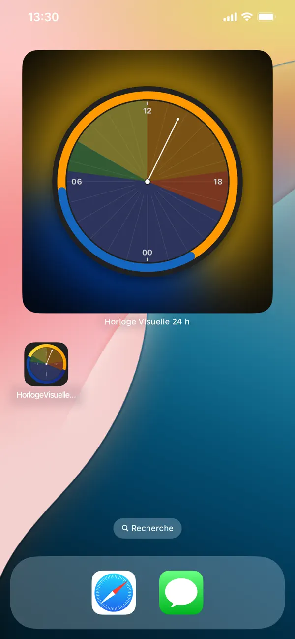 Screenshot #1 pour Horloge Visuelle 24 h