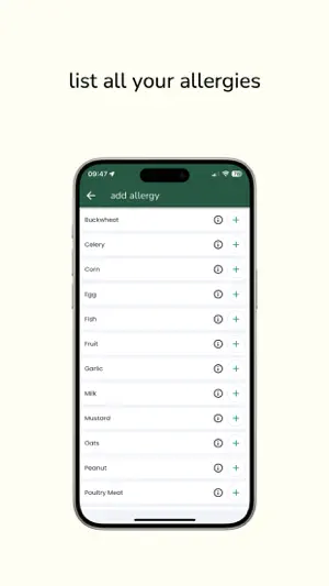 My foodFile screenshot 2
