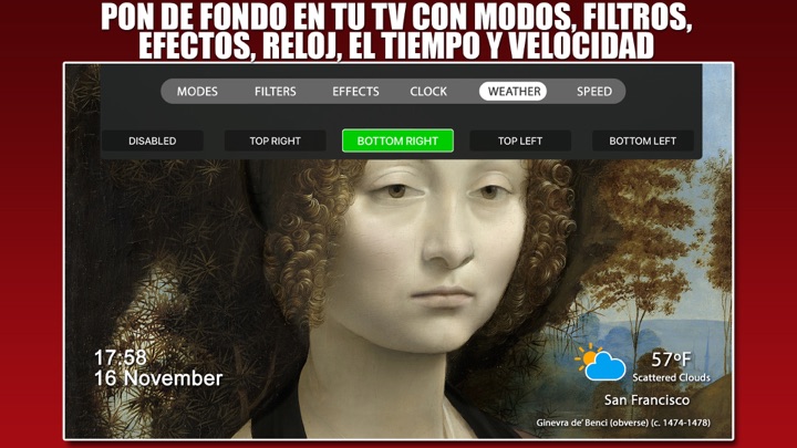 Captura de pantalla de la aplicación