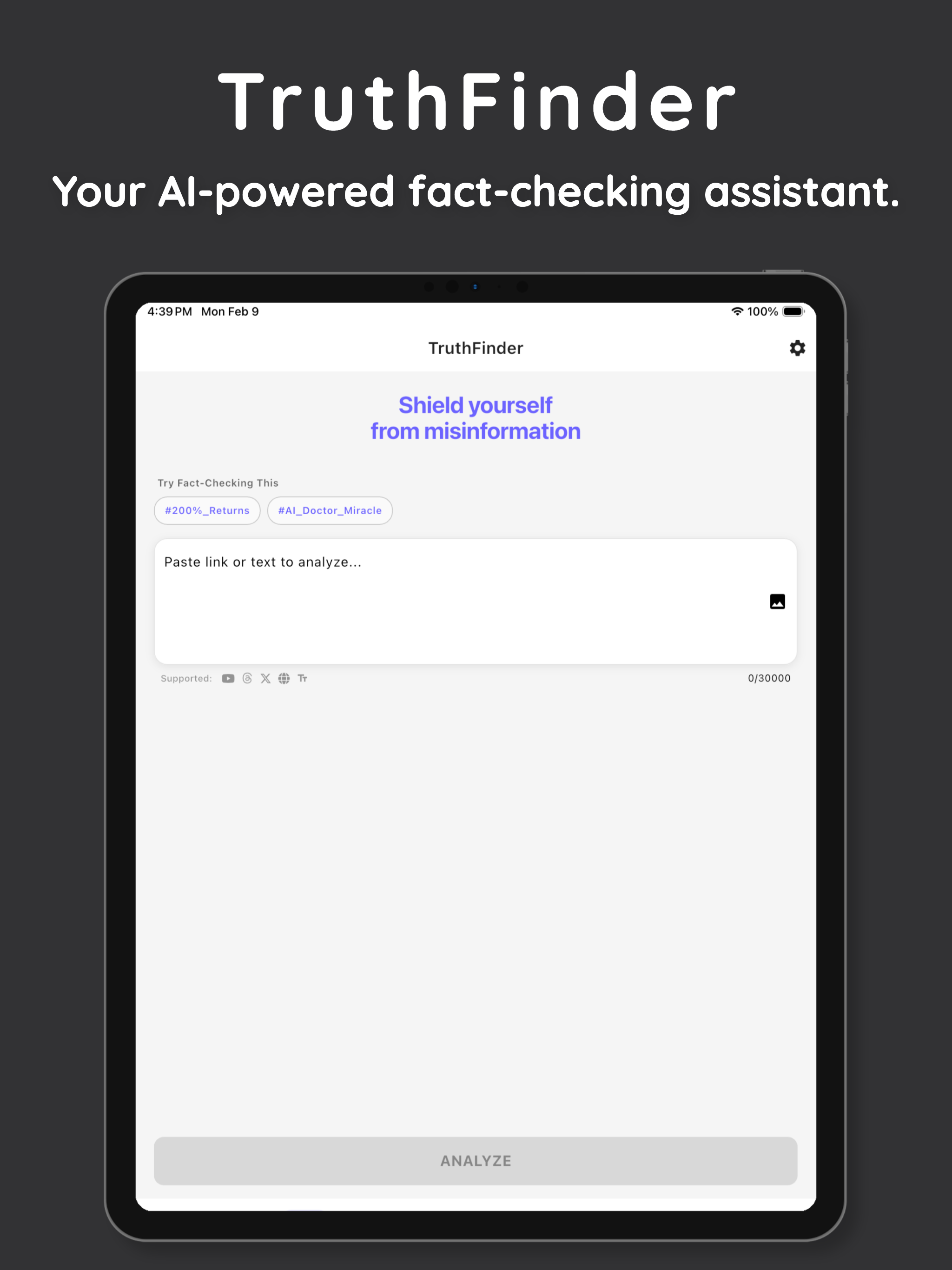 TruthFinder - AI Fact Checker