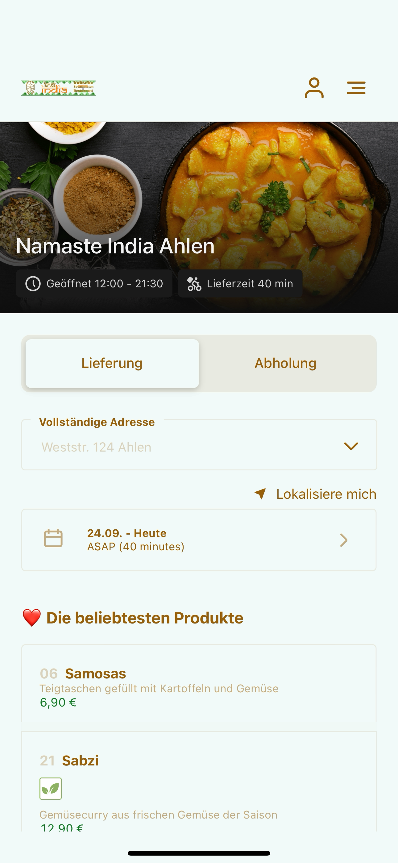 Namaste India Ahlen screenshot 3