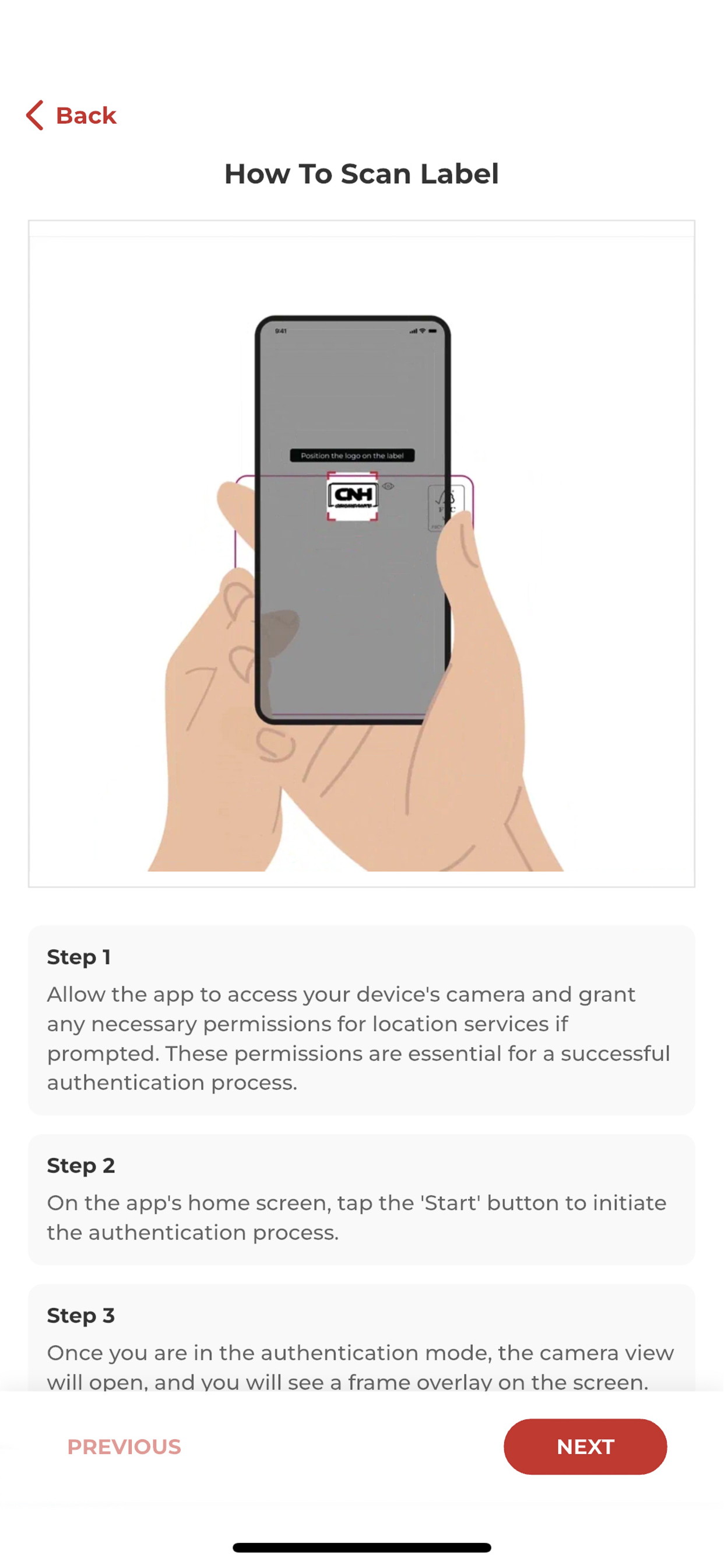 CNH GENUINE PARTS SCANNER