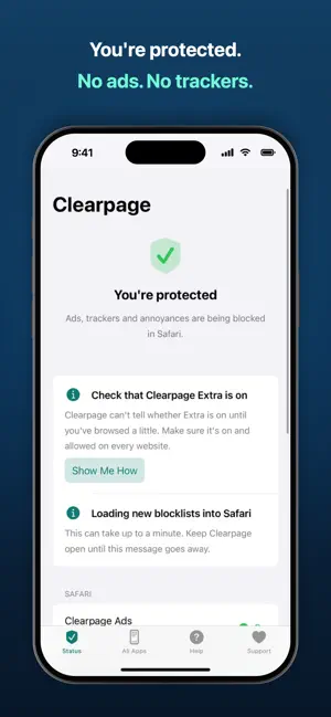 Clearpage: Safari Ad Blocker screenshot 1