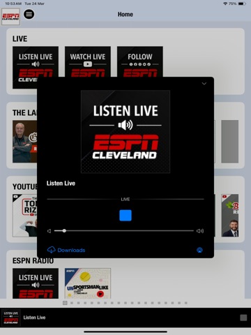 ESPN Cleveland iPad screenshot
