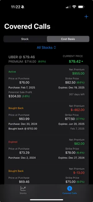 Covered Calls Ledger screenshot 4