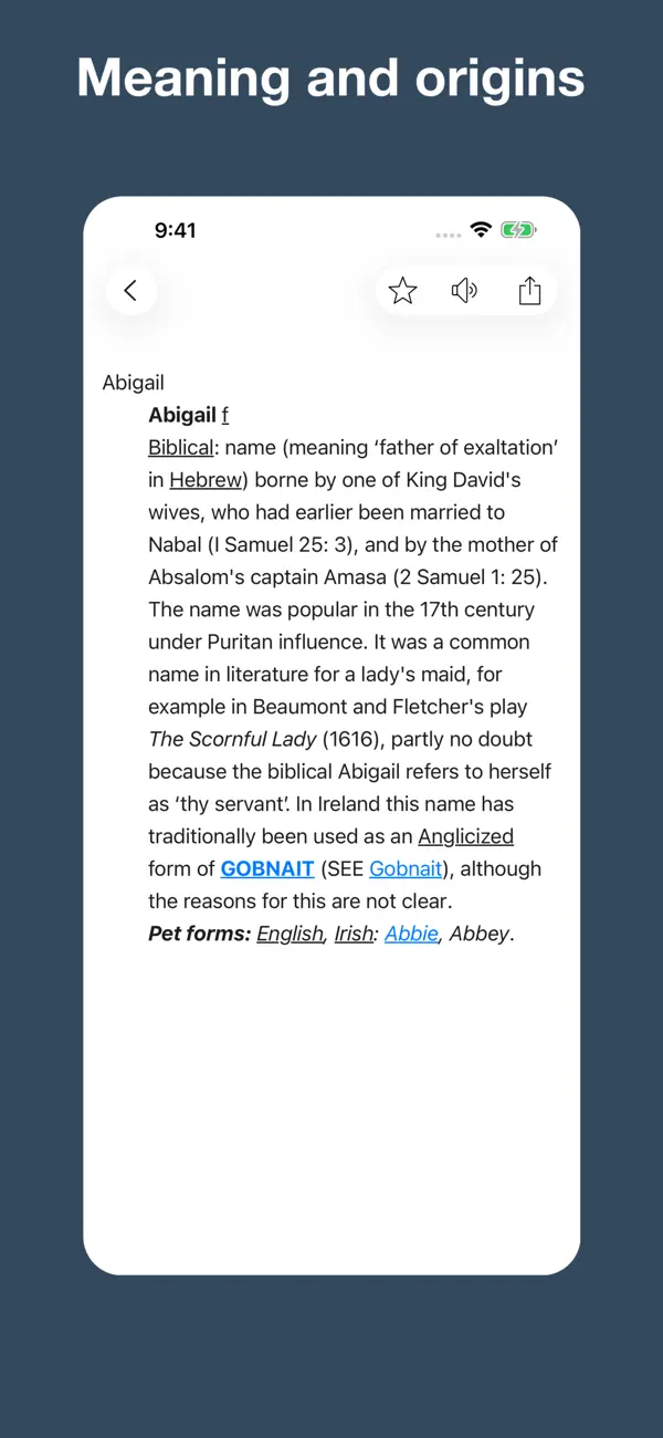 Screenshot #2 pour First Name Dictionary