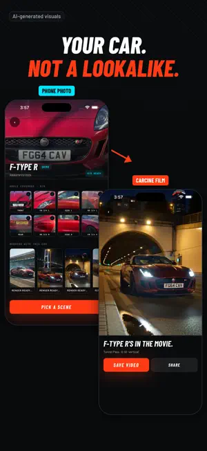 Carcine: AI Car Video & Photo screenshot 1