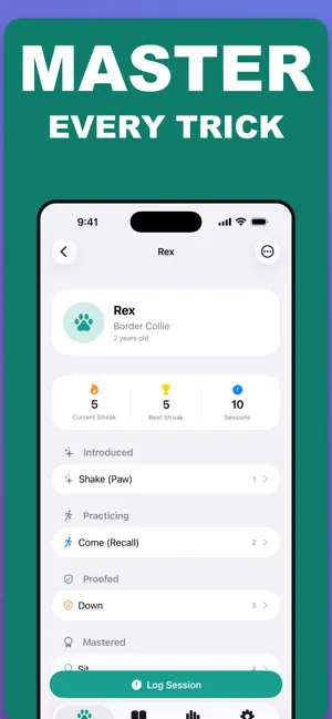 Dog Training & Trick Log screenshot 2