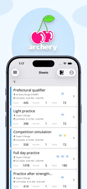 Cherry – Archery Score Tracker screenshot 1