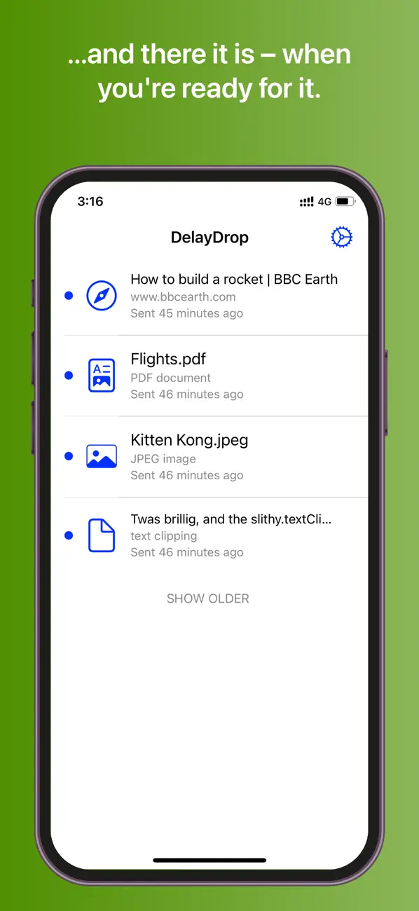 #3. DelayDrop (iOS) De: Adrian Ross