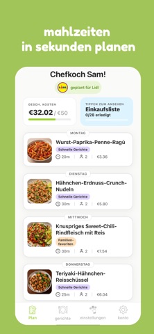 mise – Essensplaner iPhone screenshot 1