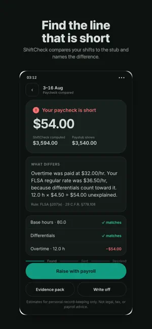 ShiftCheck: Nurse Pay Tracker screenshot 2