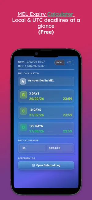 MEL Expiry Calc screenshot 1