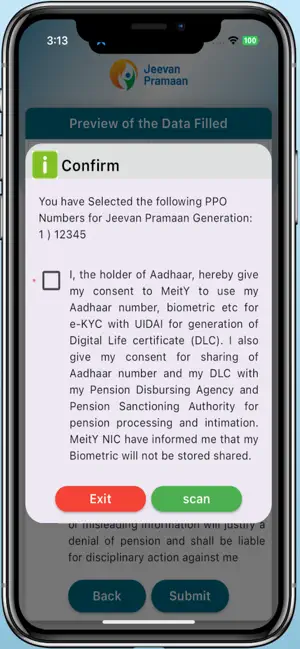 JeevanPramaan iPhone screenshot 3