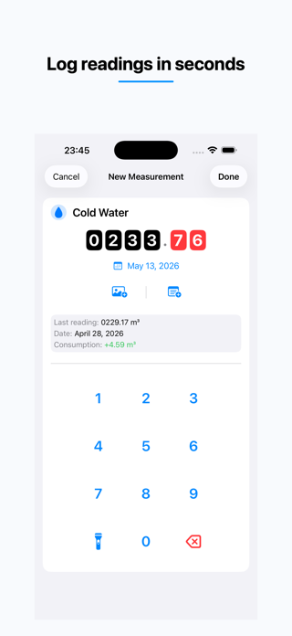 Utility Meter Log – Tracker Screenshot 2 of 8