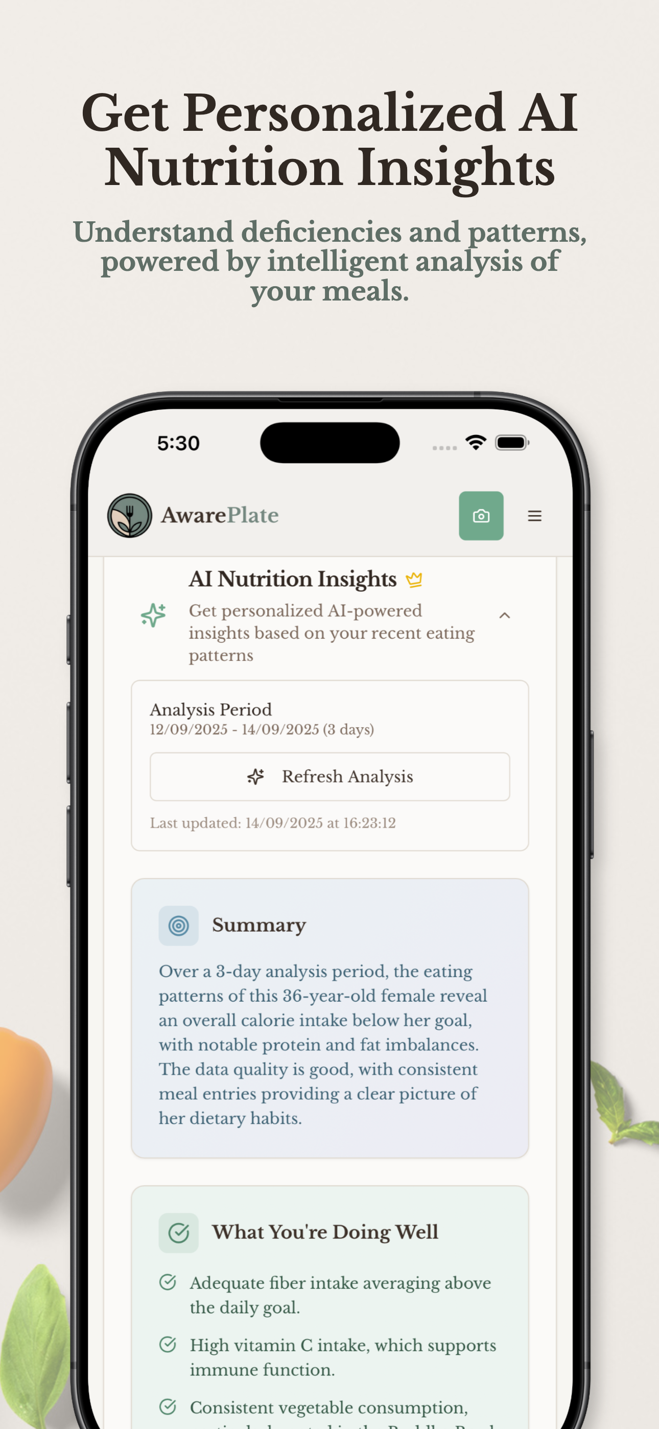 AwarePlate: AI Meal Tracker