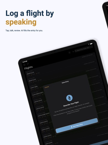 DaPilot: AI Logbook for Pilots iPad screenshot