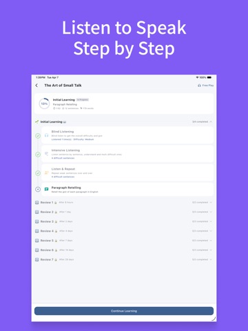 Echo Loop: English Coach iPad screenshot